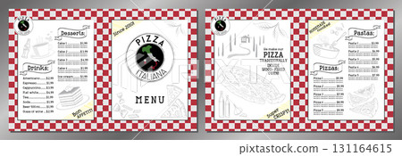 Italian pizza and pasta menu - 2x letter format Italian pizza and pasta menu - 2x letter format 131164615