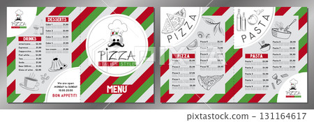 Italian pizza and pasta menu - 2x letter format Italian pizza and pasta menu - 2x letter format 131164617
