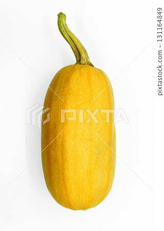 Yellow spaghetti squash isolated on white background 131164849