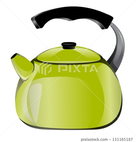 steam kettle green realistic style steam kettle green realistic style 131165187