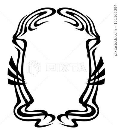 Frame in art nouveau style. Decorative geometric element. 131165394