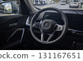 Close up of steering wheel 131167651