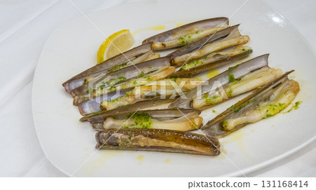 Grilled Razor Clams, Spain Grilled Razor Clams, Spain 131168414