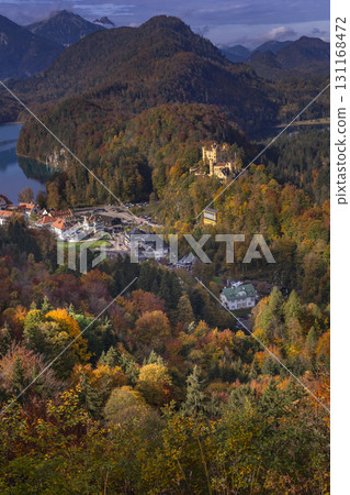 Hohenschwangau Castle View from Neuschwanstein Castle, Fussen, Germany 131168472