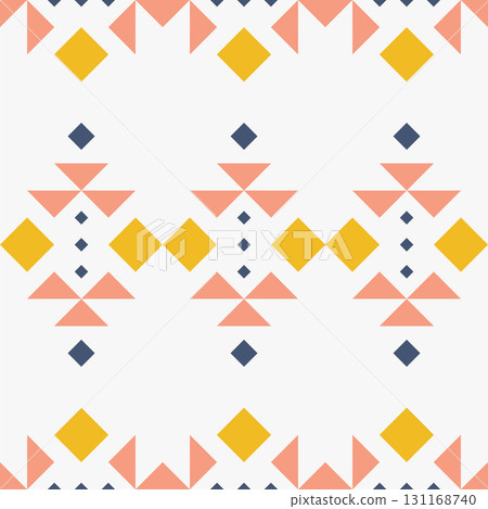 Seamless ethnic geometric pattern with tribal and cultural style, perfect for textile, fabric, wallpaper, and modern decorative backgrounds. 131168740