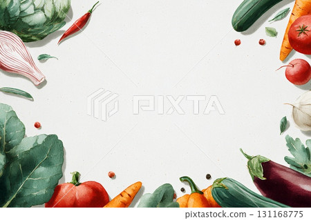 各種蔬菜的框架 131168775