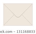 envelope, color illustration of sealed envelope, isolated on white 131168833