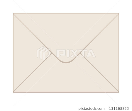 envelope, color illustration of sealed envelope, isolated on white 131168833
