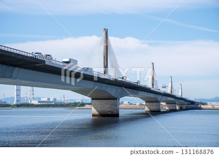 「閃爍揖斐川大橋」伊勢灣高速公路（三重縣桑名市） 131168876