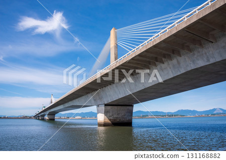 「閃爍揖斐川大橋」伊勢灣高速公路(三重縣桑名市) 「閃爍揖斐川大橋」伊勢灣高速公路(三重縣桑名市) 131168882