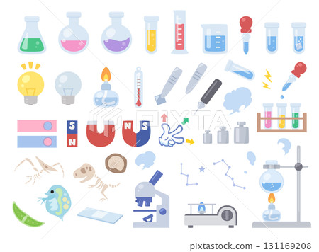 可愛的插圖集科學工具 可愛的插圖集科學工具 131169208
