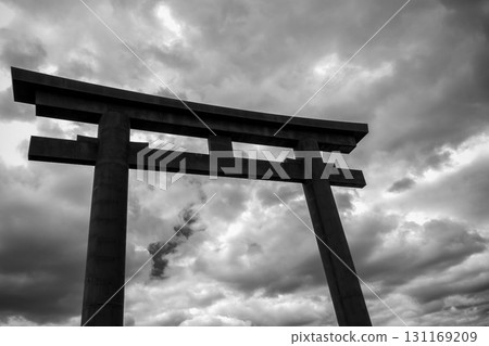 Great Torii Gate to Omiwa Shrine in Nara, Japan Great Torii Gate to Omiwa Shrine in Nara, Japan 131169209