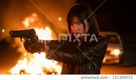 拿著槍的女人 131169753