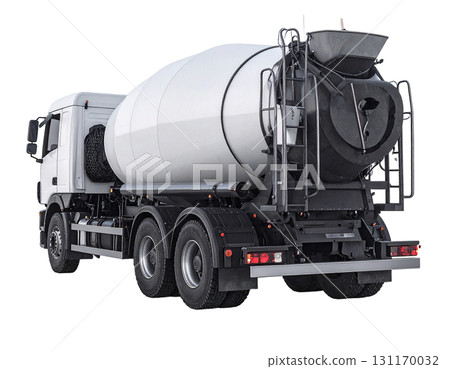 a concrete mixer truck isolated a concrete mixer truck isolated 131170032