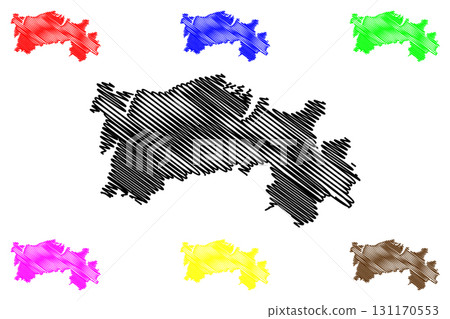 Salem district (Tamil Nadu State, Republic of India) map vector illustration, scribble sketch Salem map Salem district (Tamil Nadu State, Republic of India) map vector illustration, scribble sketch Salem map 131170553