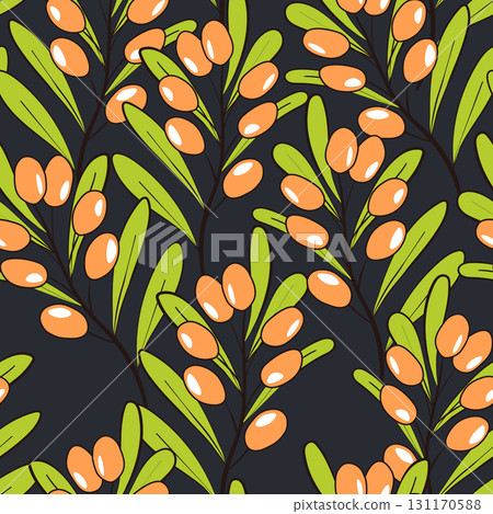 Seamless pattern with blueberry. Natural fresh ripe tasty blueberries. Vector illustration for background, packaging, textile, fabric and various other designs 131170588