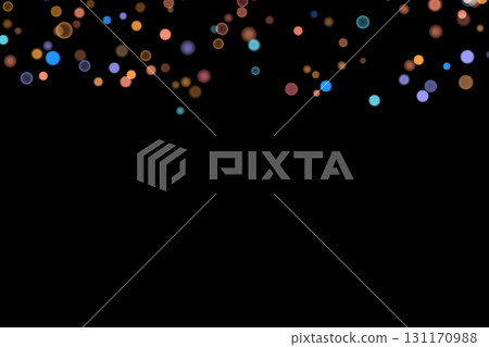 Abstract color shining bokeh isolated on transparent background. Lights and sparks glitter glowing effect. Lens flare Christmas or New Year holiday card 131170988