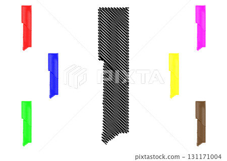 Apache County, Arizona (U.S. county, United States of America,USA, U.S., US) map vector illustration, scribble sketch Apache map 131171004