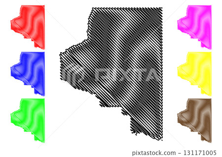 Coconino County, Arizona (U.S. county, United States of America,USA, U.S., US) map vector illustration, scribble sketch Coconino map 131171005