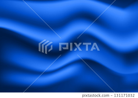 Silk blue background. Abstract vector pattern with copy space. Liquid wave texture, smooth drapery wallpaper. Wedding fabric, satin. Wavy design for banner, card, postcard, backdrop 131171032