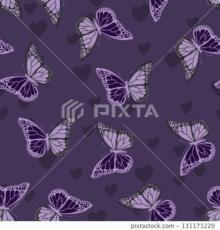 Seamless pattern with funny colorful Butterflies, flowers. Color flat vector illustration for invitation, poster, card, textile, fabric. Butterfly graphic design print. Trendy animal motif wallpaper Seamless pattern with funny colorful Butterflies, flowers. Color flat vector illustration for invitation, poster, card, textile, fabric. Butterfly graphic design print. Trendy animal motif wallpaper 131171220