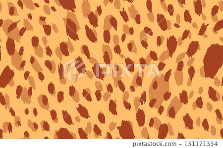 Abstract modern leopard seamless pattern. Animals trendy background. Color decorative vector stock illustration for print, card, postcard, fabric, textile. Modern ornament of stylized skin 131171334