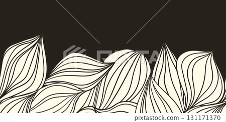 Seamless floral border based on traditional folk art ornaments. Flowers on color background. Scandinavian style. Sweden nordic style. Vector illustration. Simple minimalistic design 131171370