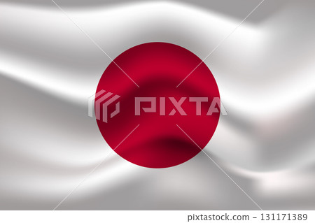 Flag of Japan. Japanese national symbol in official colors. Template icon. Abstract vector background Flag of Japan. Japanese national symbol in official colors. Template icon. Abstract vector background 131171389
