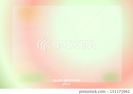 Modern background with glass morphism vector effect. Transparent glass card design. Glassmorphism trend style. Abstract banner with colored, white circles with blur and shadows. Vector illustration 131171662