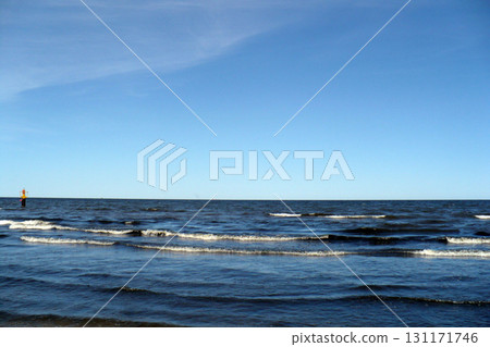 Polish Baltic Sea beautiful blue sea waves Polish Baltic Sea beautiful blue sea waves 131171746