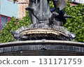 pigeons birds in Tryton fountain in Gdansk Poland 131171759