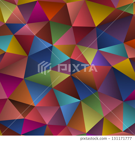 Polygonal rainbow mosaic background. Abstract low poly vector illustration. Triangular pattern in halftone style. Template geometric business design with triangle for poster, banner, card, flyer Polygonal rainbow mosaic background. Abstract low poly vector illustration. Triangular pattern in halftone style. Template geometric business design with triangle for poster, banner, card, flyer 131171777