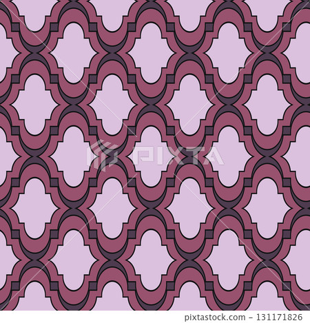 Arabic arabesque seamless pattern with colorful elements. Geometric background. Design greeting card for Ramadan Kareem, Islamic ornamental colorful detail of mosaic. Vector illustration Arabic arabesque seamless pattern with colorful elements. Geometric background. Design greeting card for Ramadan Kareem, Islamic ornamental colorful detail of mosaic. Vector illustration 131171826