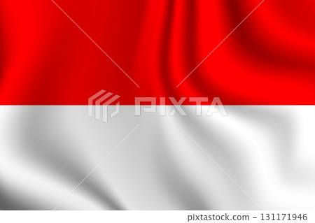 Flag of Indonesia. Indonesian national symbol in official colors. Template icon. Abstract vector background 131171946