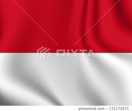 Flag of Monaco. National symbol in official colors. Template icon. Abstract vector background 131172071