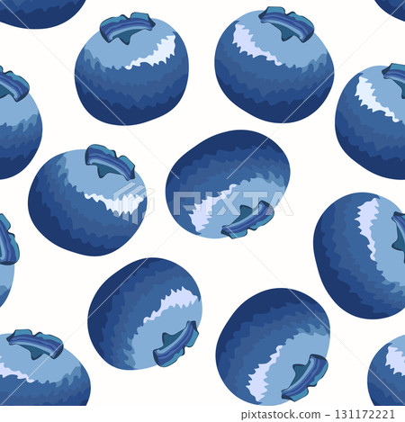 Seamless pattern with blueberry. Natural fresh ripe tasty blueberries. Vector illustration for background, packaging, textile, fabric and various other designs Seamless pattern with blueberry. Natural fresh ripe tasty blueberries. Vector illustration for background, packaging, textile, fabric and various other designs 131172221