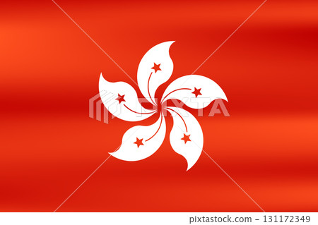 Flag of Hong Kong. National symbol in official colors. Template icon. Abstract vector background 131172349