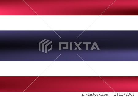 Flag of Thailand. Thai national symbol in official colors. Template icon. Abstract vector background 131172365