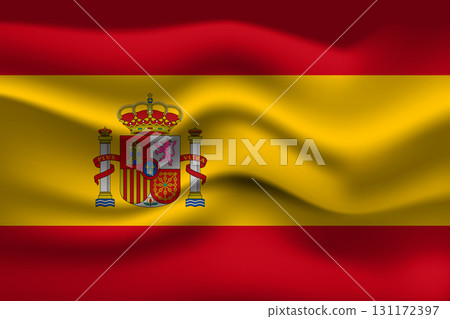 Flag of Spain. National symbol in official colors. Template icon. Abstract vector background 131172397