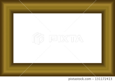 Squared golden vintage wooden frame for your design. Vintage cover. Place for text. Vintage antique gold beautiful rectangular frames. Template vector illustration 131172413
