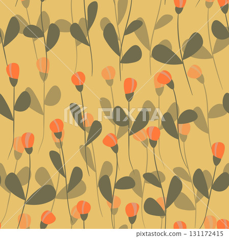 Spring colorful vector illustration with roses. Cartoon style. Design for fabric, textile, paper. Holiday print for Easter, Birthday, 8 march. Flowers with leaves Spring colorful vector illustration with roses. Cartoon style. Design for fabric, textile, paper. Holiday print for Easter, Birthday, 8 march. Flowers with leaves 131172415