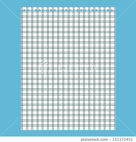 Grid paper. Abstract squared background with color graph. Geometric pattern for school, wallpaper, textures, notebook. Lined blank on transparent background 131172452
