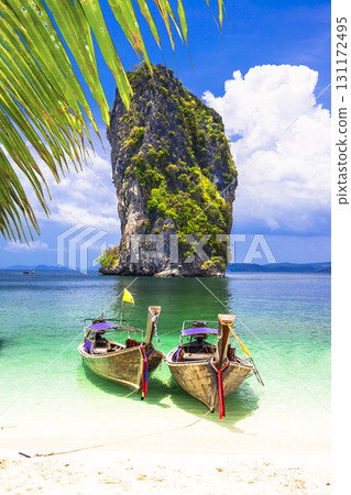 islands hopping in Thailand, Poda rock. Krabi province 131172495