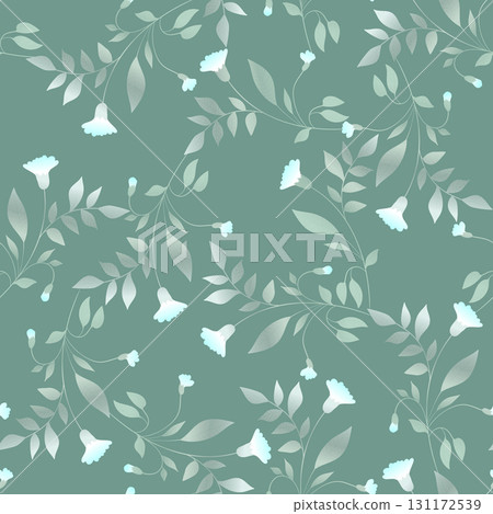 Seamless floral pattern based on traditional folk art ornaments. Colorful flowers on color background. Scandinavian style. Sweden nordic style. Vector illustration. Simple minimalistic pattern 131172539