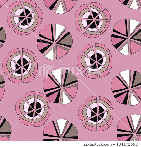Seamless pattern with geometric aboriginal ornament. Ethnic tribal rounded color background. Afican, australian motiph. Dots painting. Vector illustration, template design for cloth, card, fabric Seamless pattern with geometric aboriginal ornament. Ethnic tribal rounded color background. Afican, australian motiph. Dots painting. Vector illustration, template design for cloth, card, fabric 131172568