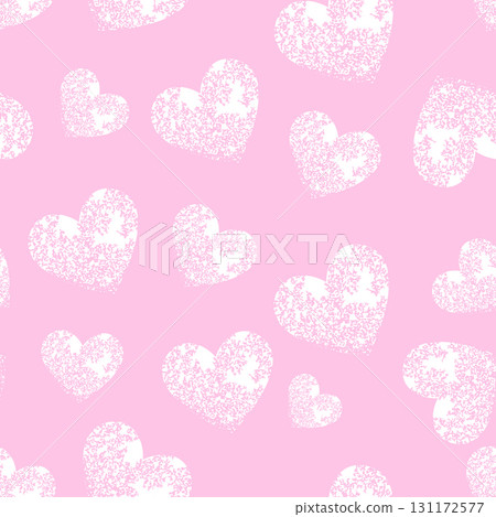 Seamless pattern with hearts. Template holiday vector illustration. Design for card, postcard, poster, print, banner. Cartoon hearts on color background Seamless pattern with hearts. Template holiday vector illustration. Design for card, postcard, poster, print, banner. Cartoon hearts on color background 131172577