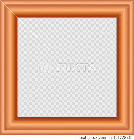 Squared golden vintage textured wooden frame for your design. Vintage cover. Place for text. Vintage antique gold beautiful frames for paintings or photographs. Template vector illustration 131172858
