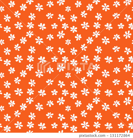 Seamless blooming floral pattern based on hand drawn art ornaments. Colorful flowers on color background. Vector illustration. Simple minimalistic pattern for fabric, textile Seamless blooming floral pattern based on hand drawn art ornaments. Colorful flowers on color background. Vector illustration. Simple minimalistic pattern for fabric, textile 131172864
