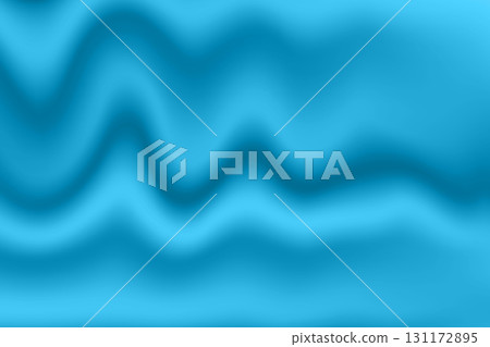 Silk blue background. Abstract vector pattern with copy space. Liquid wave texture, smooth drapery wallpaper. Wedding fabric, satin. Wavy design for banner, card, postcard, backdrop 131172895