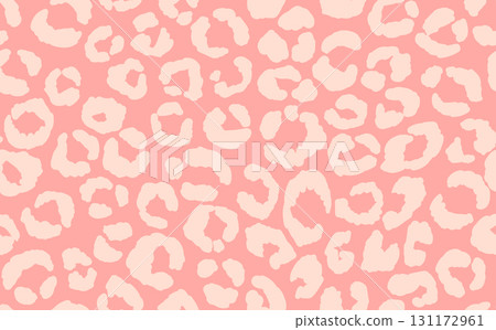 Abstract modern leopard seamless pattern. Animals trendy background. Color decorative vector stock illustration for print, card, postcard, fabric, textile. Modern ornament of stylized skin 131172961